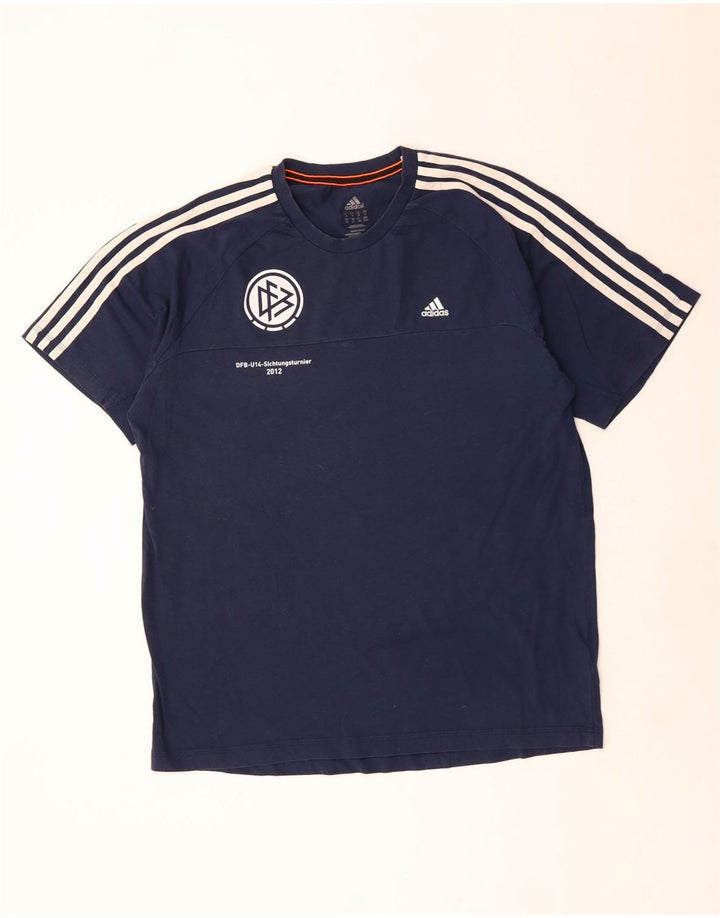 Adidas Herren Climalite Graphic T-Shirt Top XL Marineblau Polyester