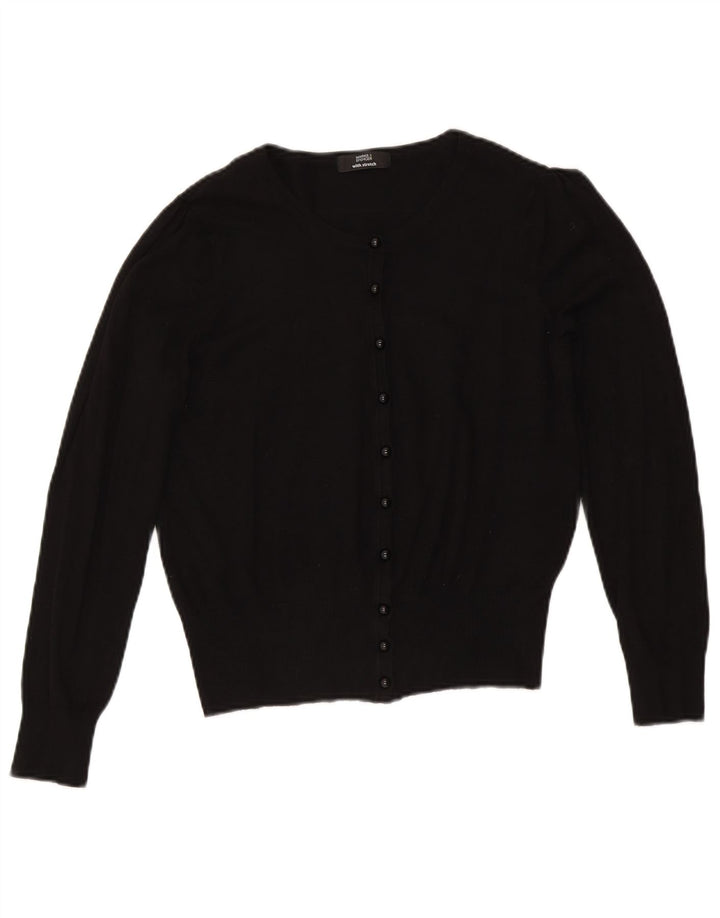 Marks & Spencer Damen Crop Cardigan Pullover UK 14 Mittelschwarze Viskose