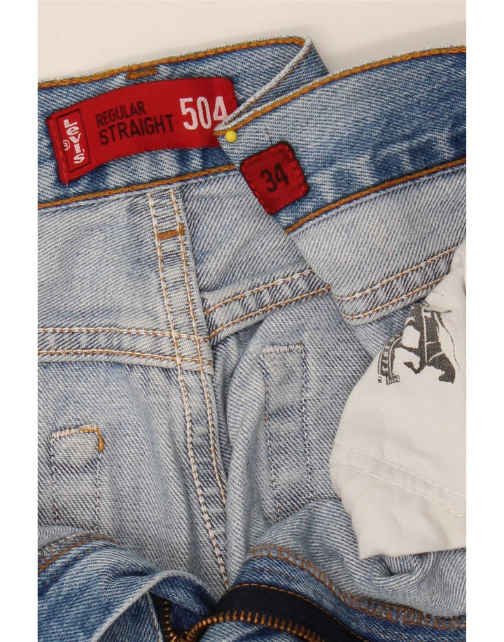 Levi's Herren 504 Regular Straight Jeans W34 L33 Blau