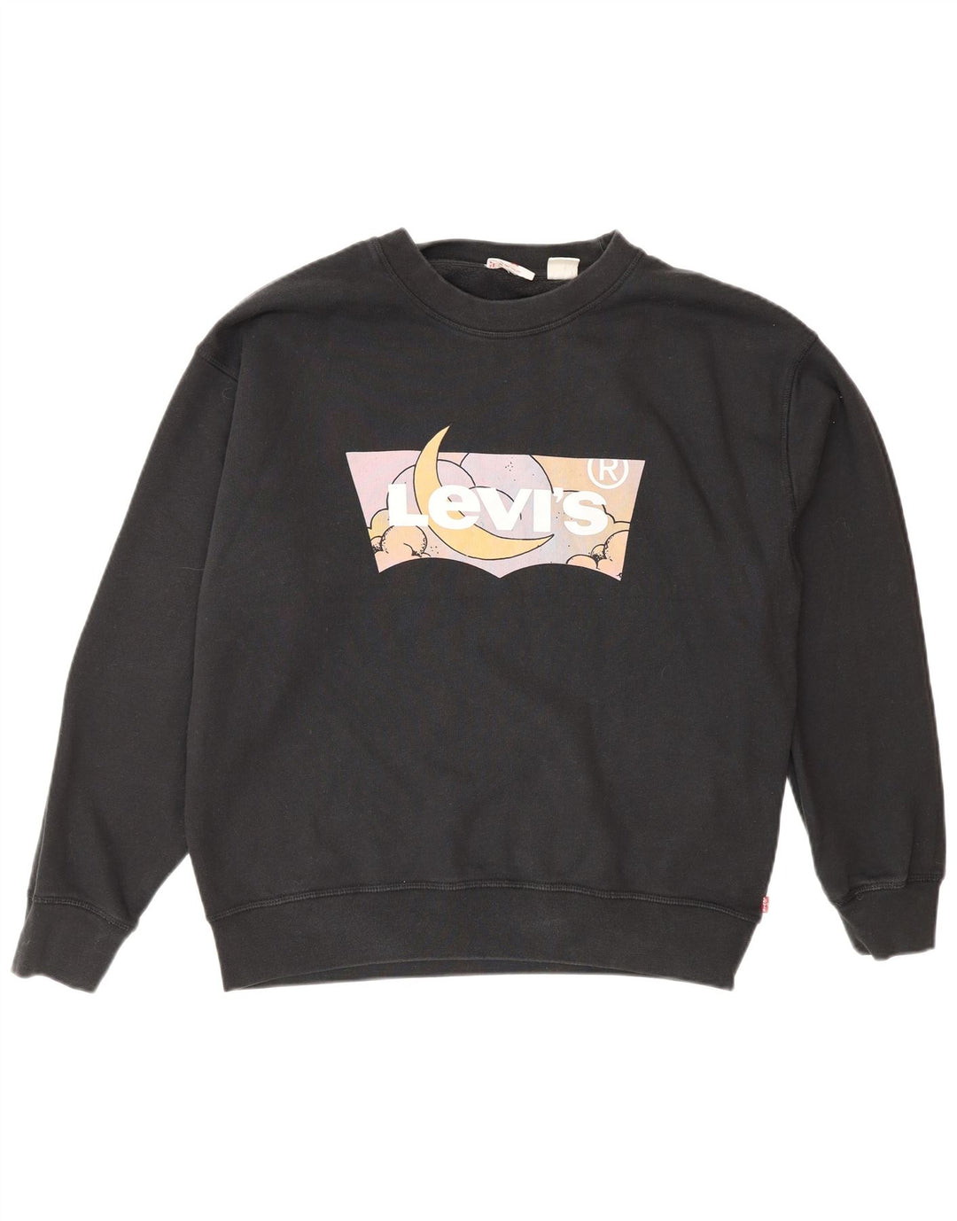 Levi's Damen-Sweatshirt in Übergröße mit Grafik, UK 14, mittelschwarz, Baumwolle