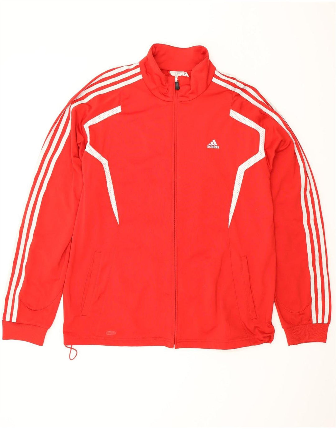 ADIDAS Herren Climalite Trainingsanzug Top Jacke Großes rotes Polyester