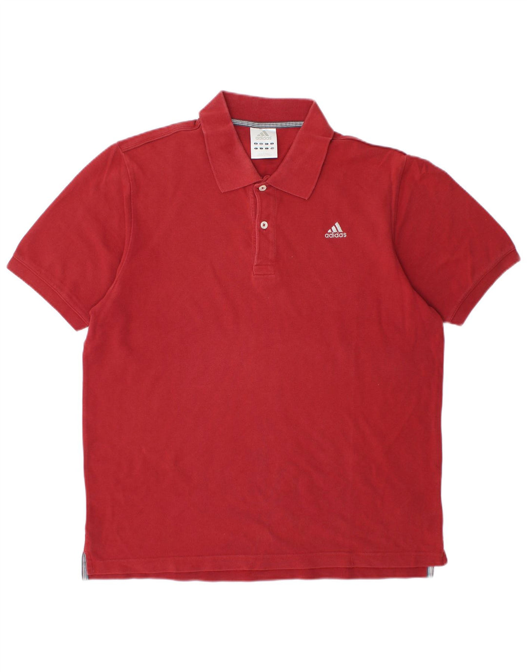 ADIDAS Herren Poloshirt Große rote Baumwolle