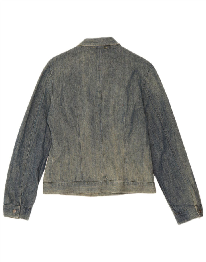 Leonor Damen Jeansjacke IT 44 Mittelblaue Baumwolle