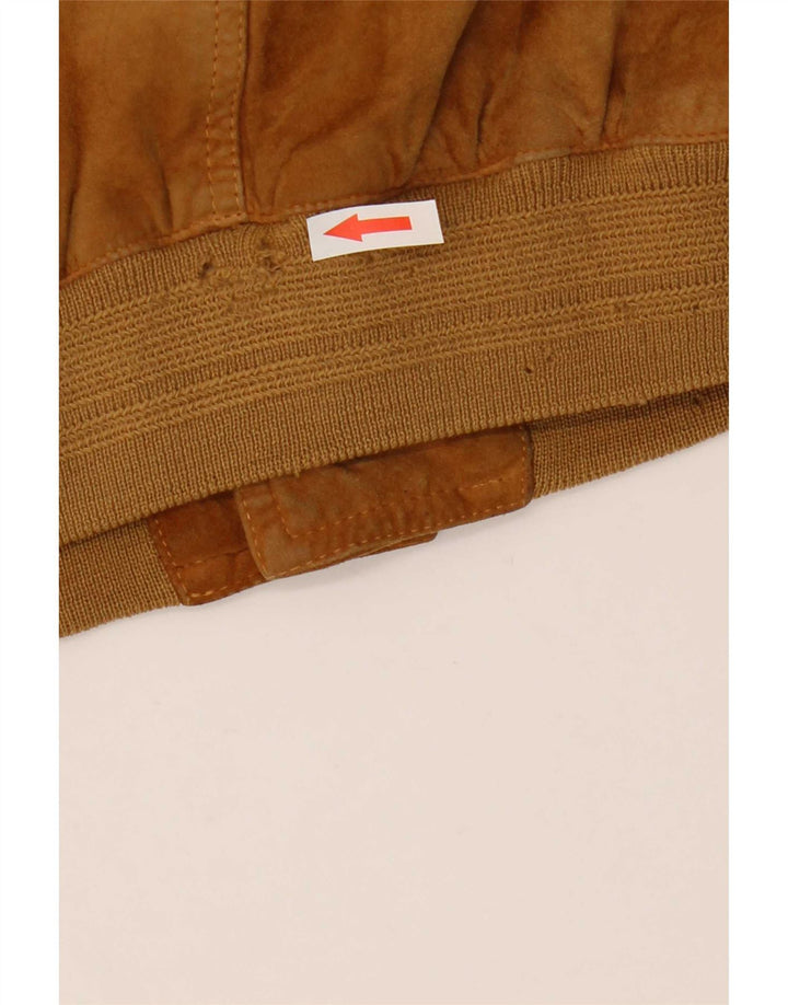 Vintage Herren Wildleder Bomberjacke UK 40 Large Beige