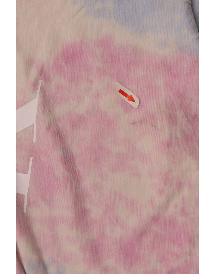 Calvin Klein Jeans Damen Übergroßes grafisches T-Shirt-Oberteil UK 14 Mittelrosa