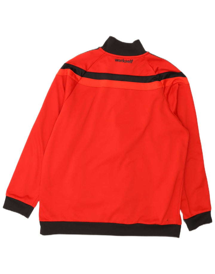 Adidas Herren Trainingsanzug Top Jacke XL Rot Colourblock Polyester