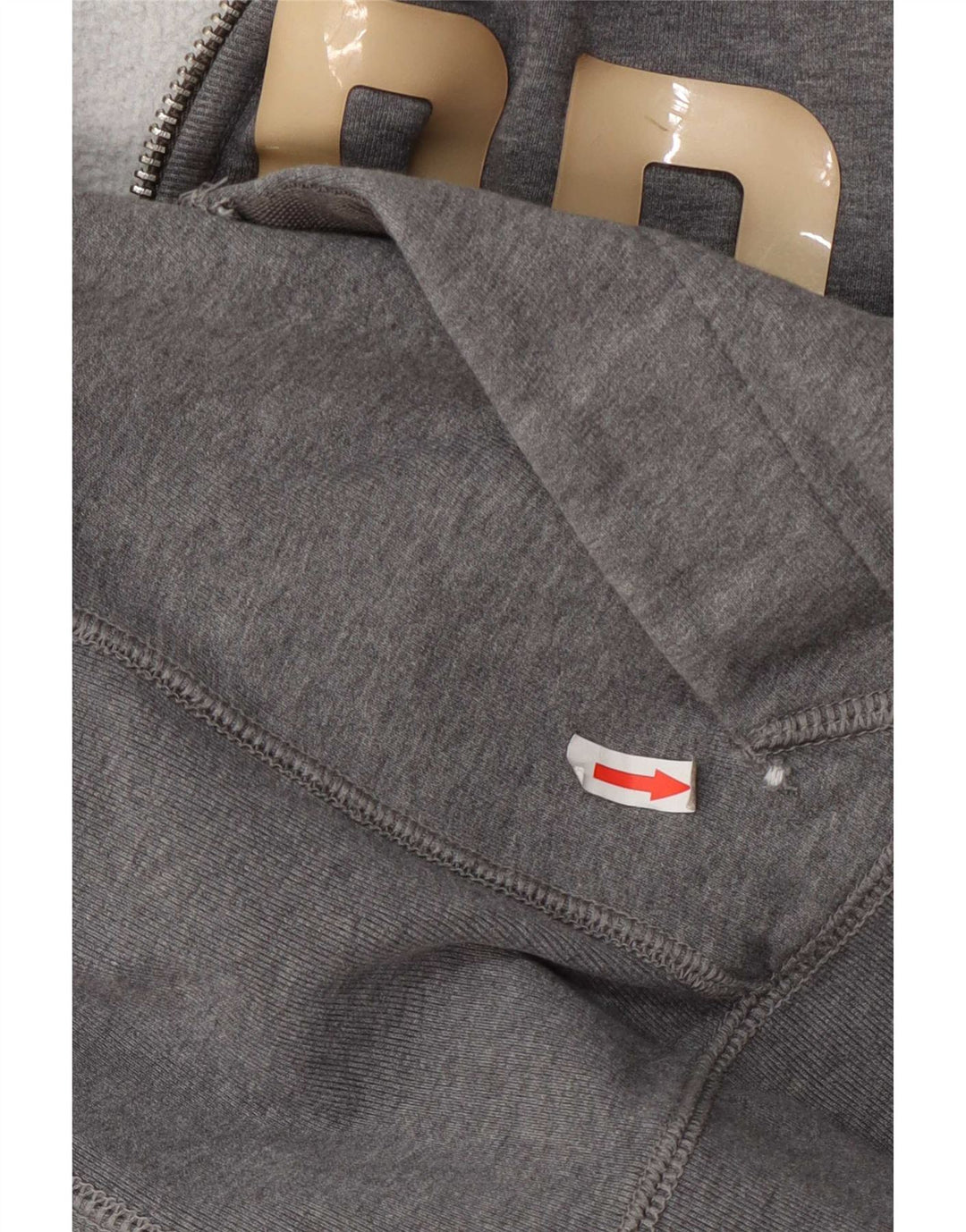 G-Star Herren-Kapuzenpullover mit grafischem Reißverschluss, mittelgraue Baumwolle