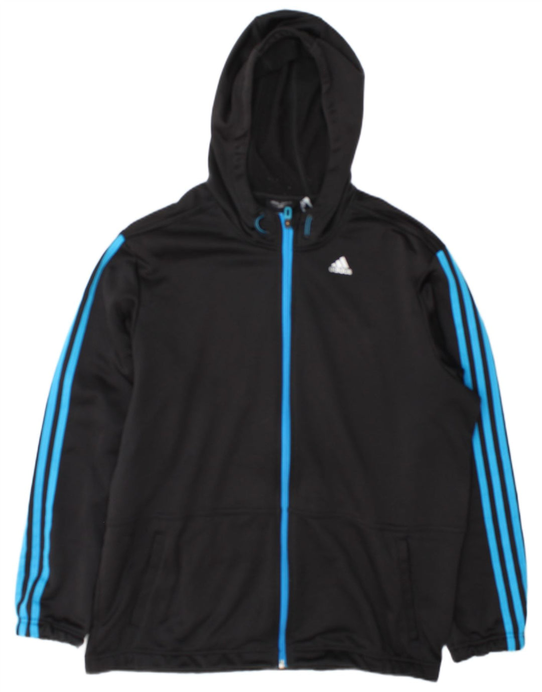 Adidas Herren Climalite Zip Hoodie Pullover XL Schwarz Polyester