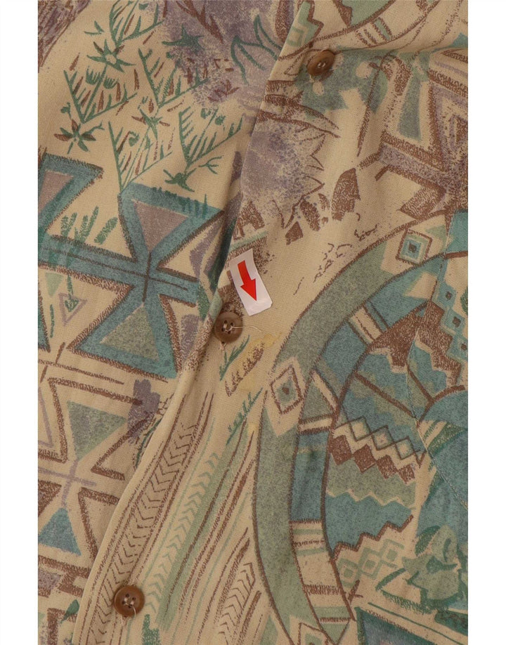 Vintage Herren Kurzarmhemd groß mehrfarbig geometrisch