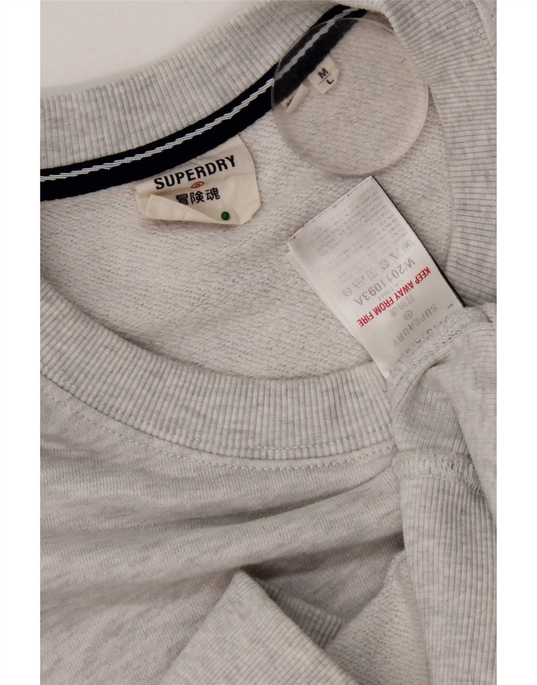 Superdry Herren-Sweatshirt mit lockerer Passform, Mittelgrau gesprenkelte Baumwolle