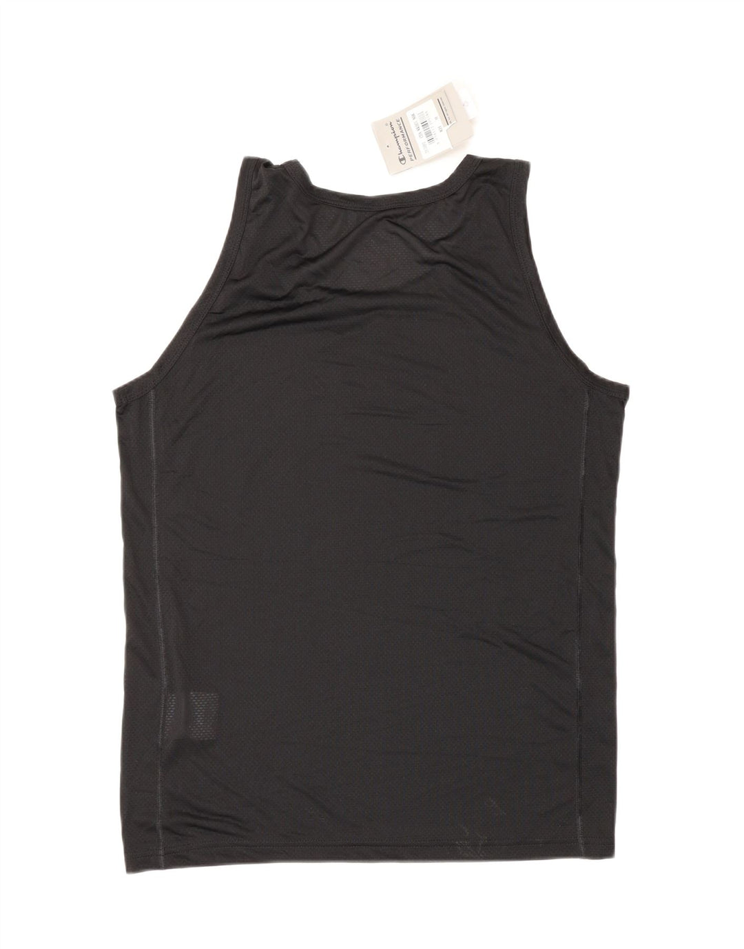 CHAMPION Mens Graphic Vest Top Medium Black Polyester