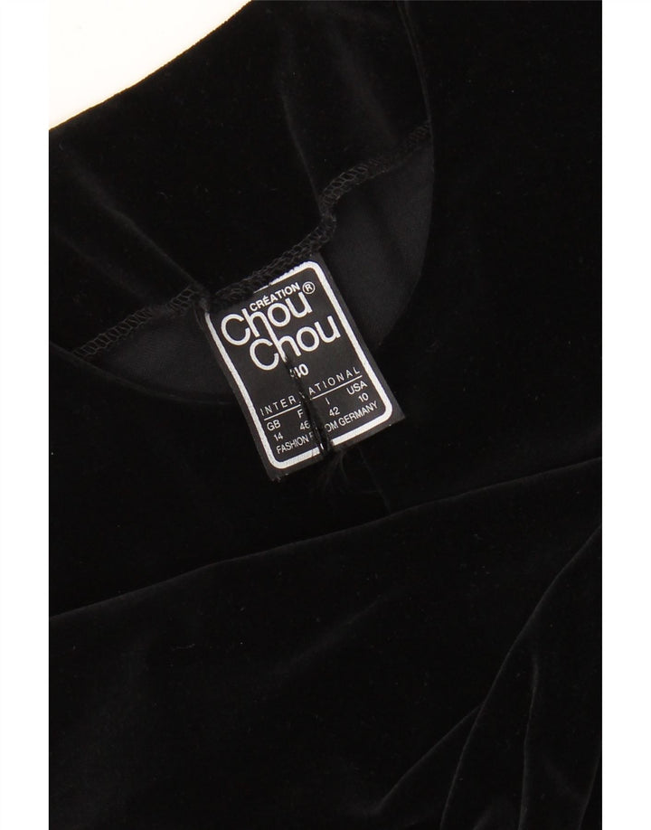 CHOU CHOU Damen Bolero Top UK 14 Large Schwarz