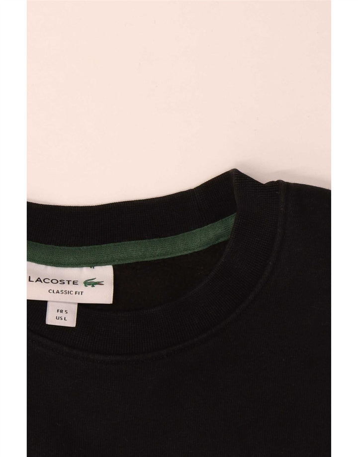 Lacoste Herren-Sweatshirt mit Grafik, Größe 5, groß, Schwarz, Farbblock