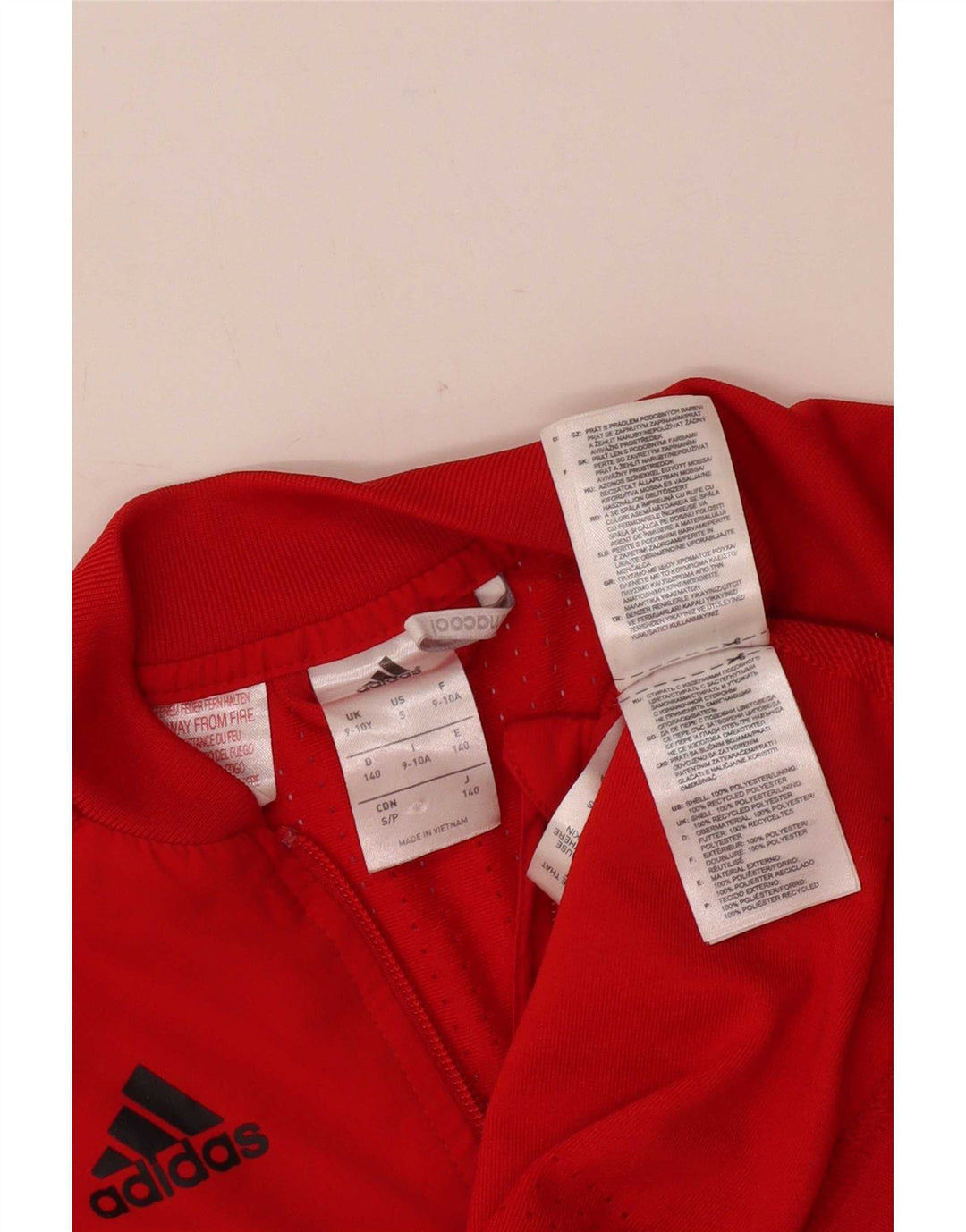 Adidas Jungen Climacool Trainingsanzug Top Jacke 9–10 Jahre Rot Farbblock