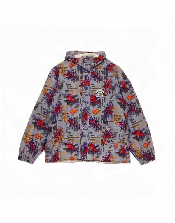 Loffler Herren-Regenjacke mit Kapuze, UK 40, Größe L, blau, geometrisch