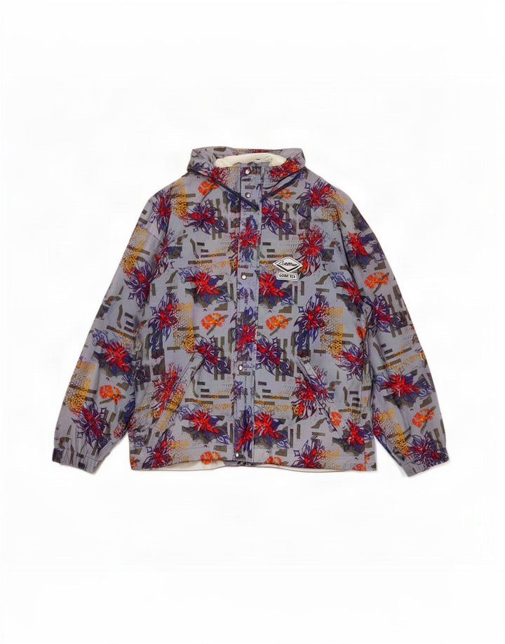 Loffler Herren-Regenjacke mit Kapuze, UK 40, Größe L, blau, geometrisch