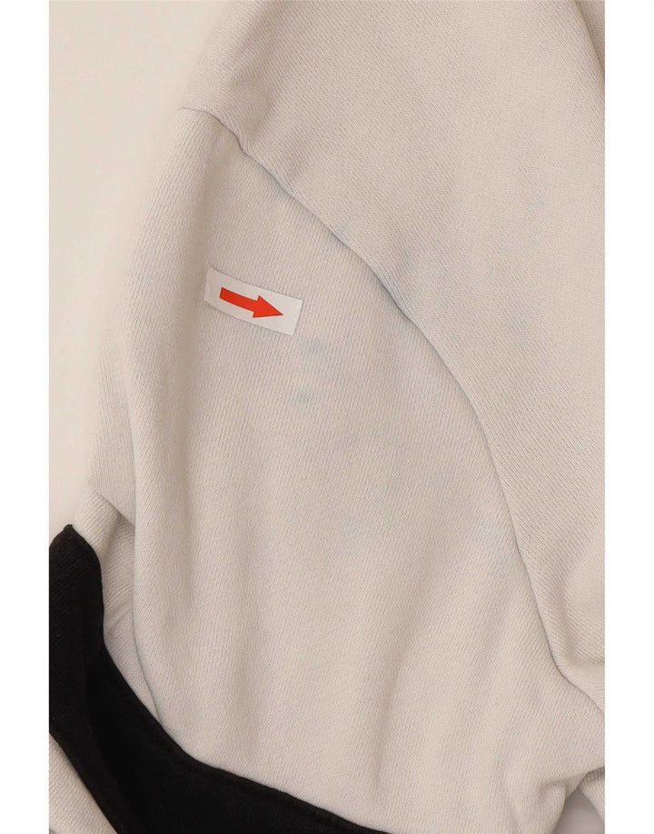 Fila Herren Grafik-Sweatshirt-Pullover aus mittelweißer Colourblock-Baumwolle