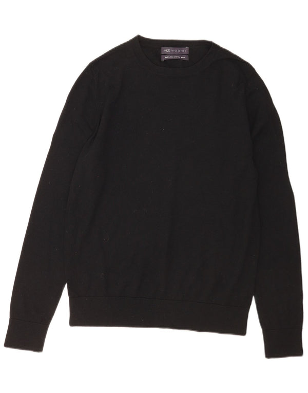 Marks & Spencer Damen-Pullover mit Rundhalsausschnitt, Gr. 12, mittelschwarz