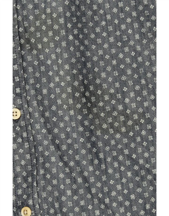 QUIKSILVER Modernes Herrenhemd XL aus marineblau gepunkteter Baumwolle