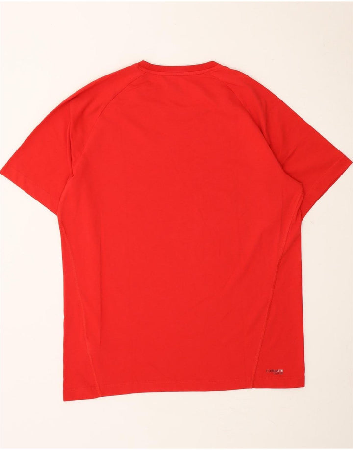 ADIDAS Mens Clima 365 Graphic T-Shirt Top Medium Red Cotton Vintage Adidas and Second-Hand Adidas from Messina Hembry 