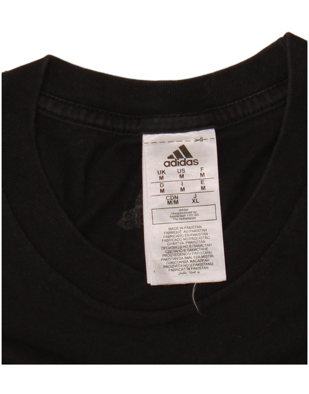 Adidas Herren Grafik T-Shirt Top Medium Schwarz Baumwolle