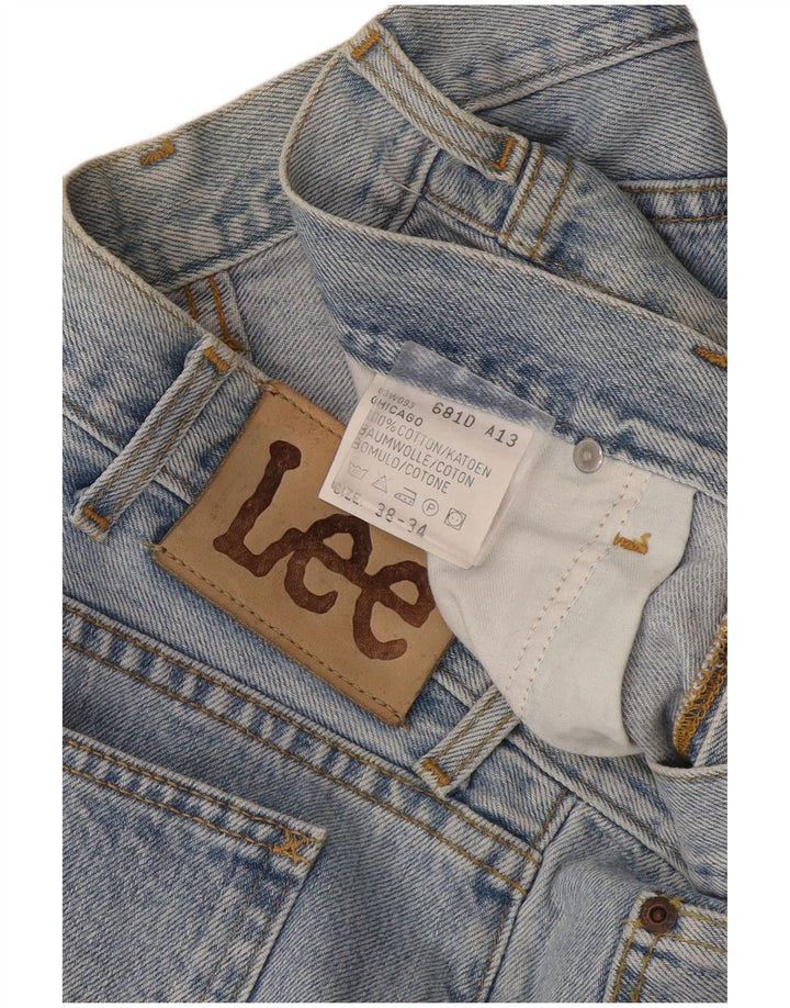 Lee Herren Chicago Straight Jeans W38 L27 Blaue Baumwolle