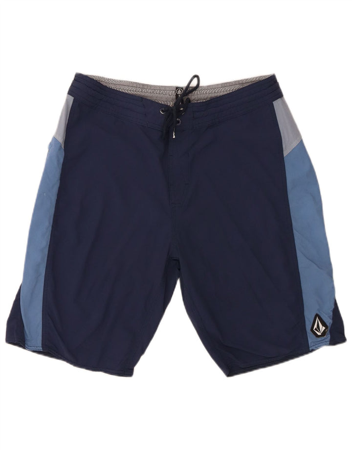 Volcom Herren-Badeshorts, mittelgroß, Marineblau, Farbblock