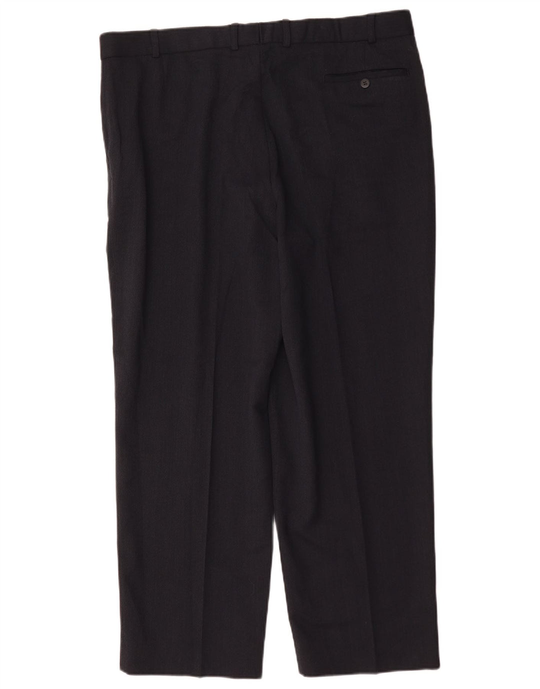 Gerade Herren-Anzughose von Marks & Spencer, W40, L29, marineblaues Polyester
