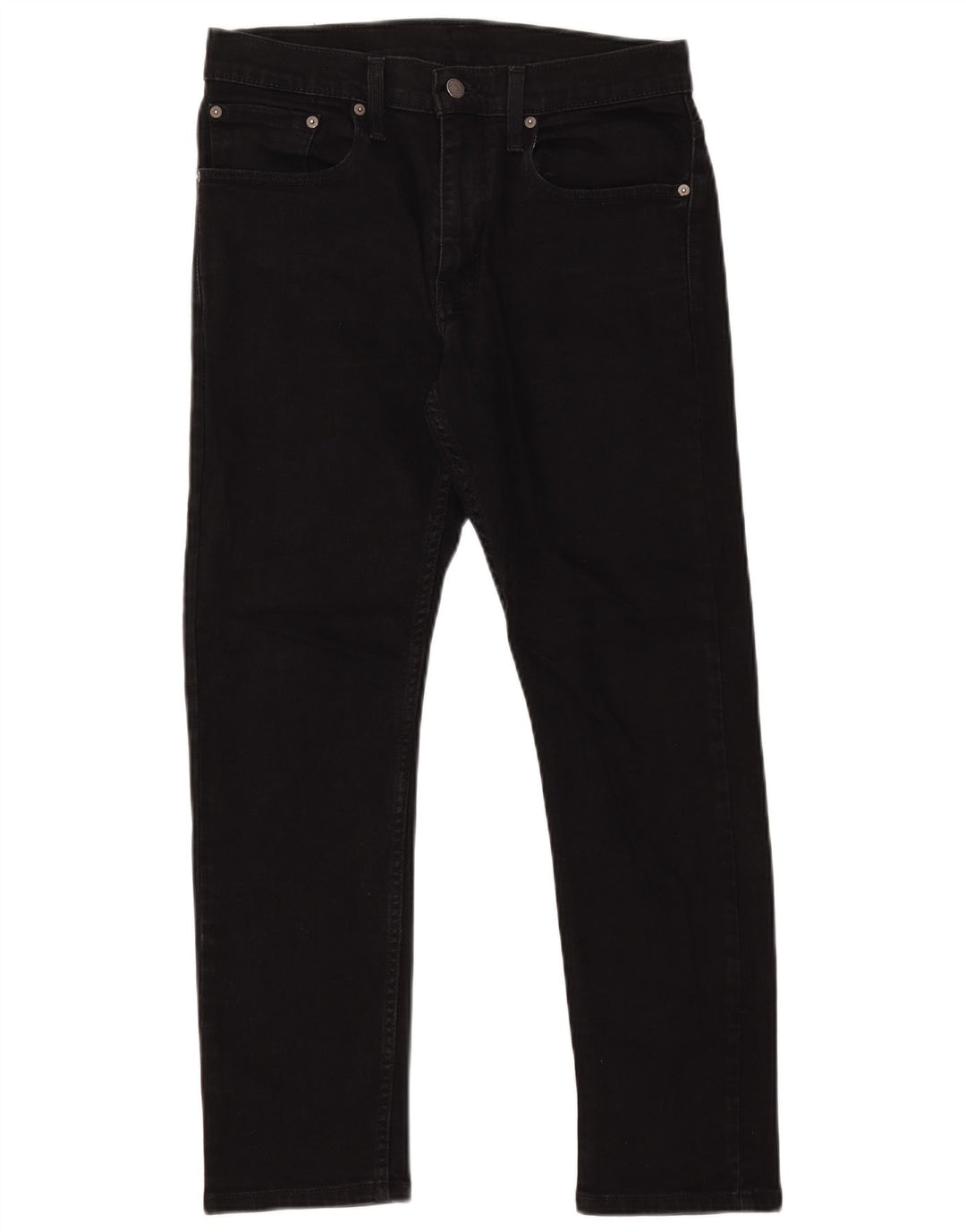 Levi's Herren 502 Tapered Jeans W31 L27 Schwarze Baumwolle