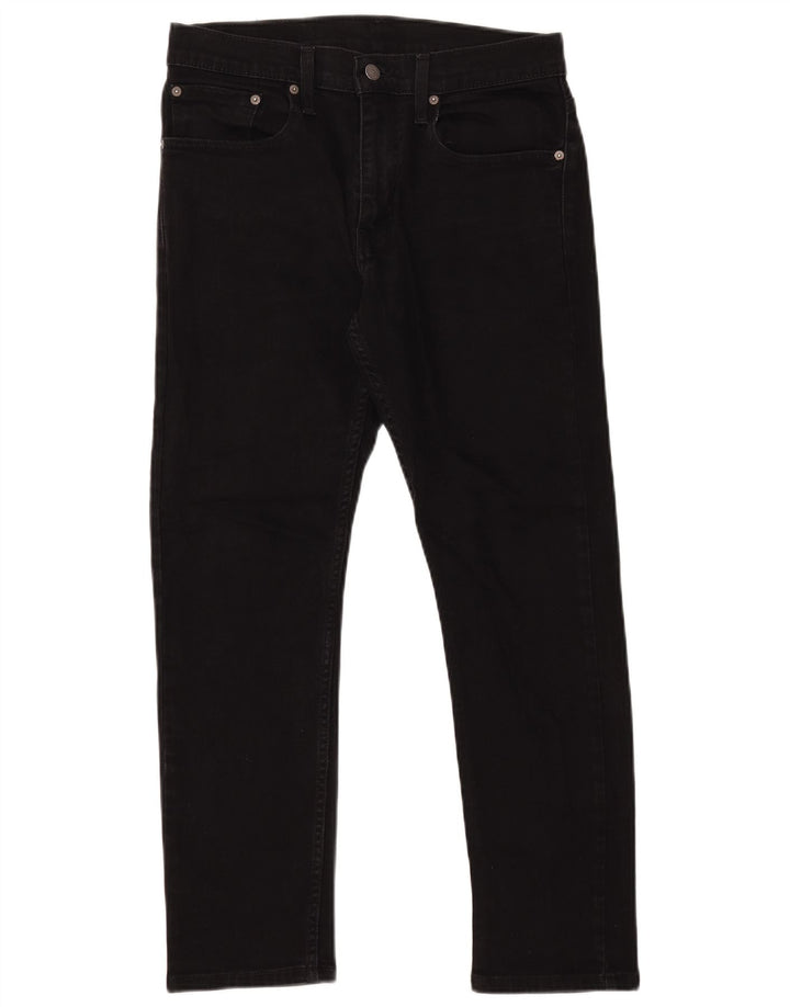 Levi's Herren 502 Tapered Jeans W31 L27 Schwarze Baumwolle
