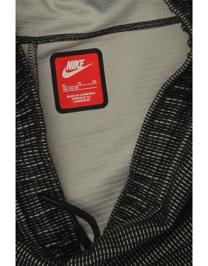 Nike Jungen-Trainingshose, Jogginghose, 13–14 Jahre, XL, schwarz kariert, Polyester