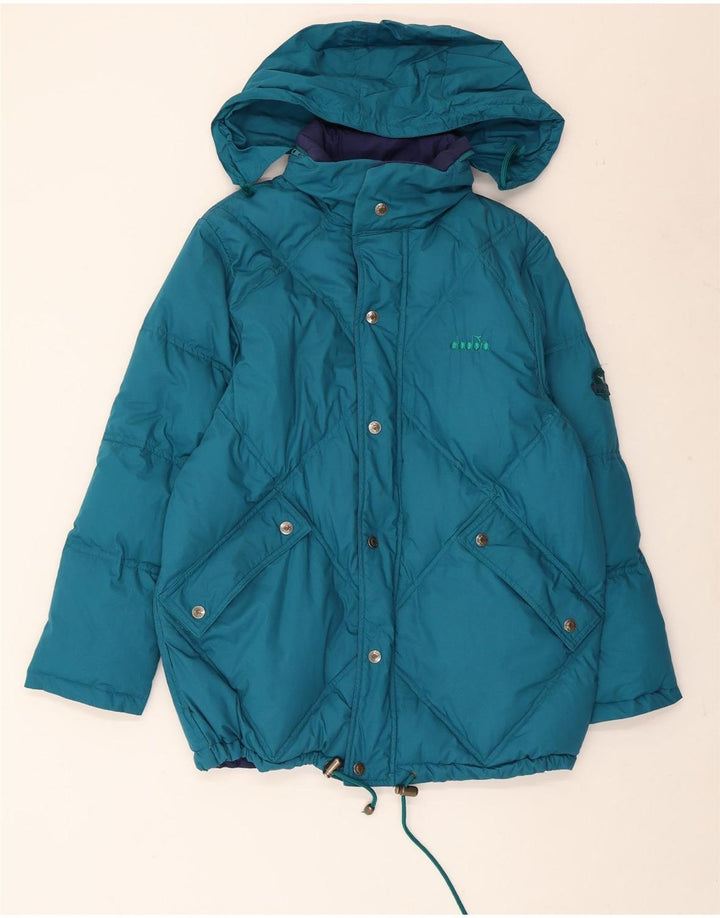 Diadora Herren Reversible Wattierte Jacke UK 36 Small Blau Polyester
