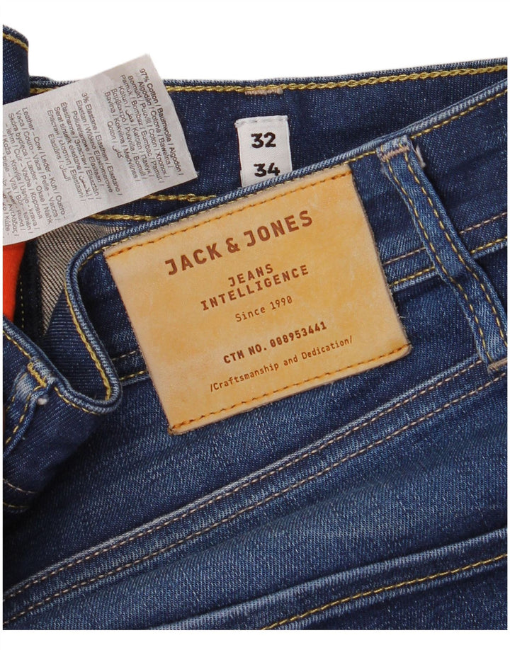 Jack & Jones Herren Slim Jeans W32 L34 Blaue Baumwolle