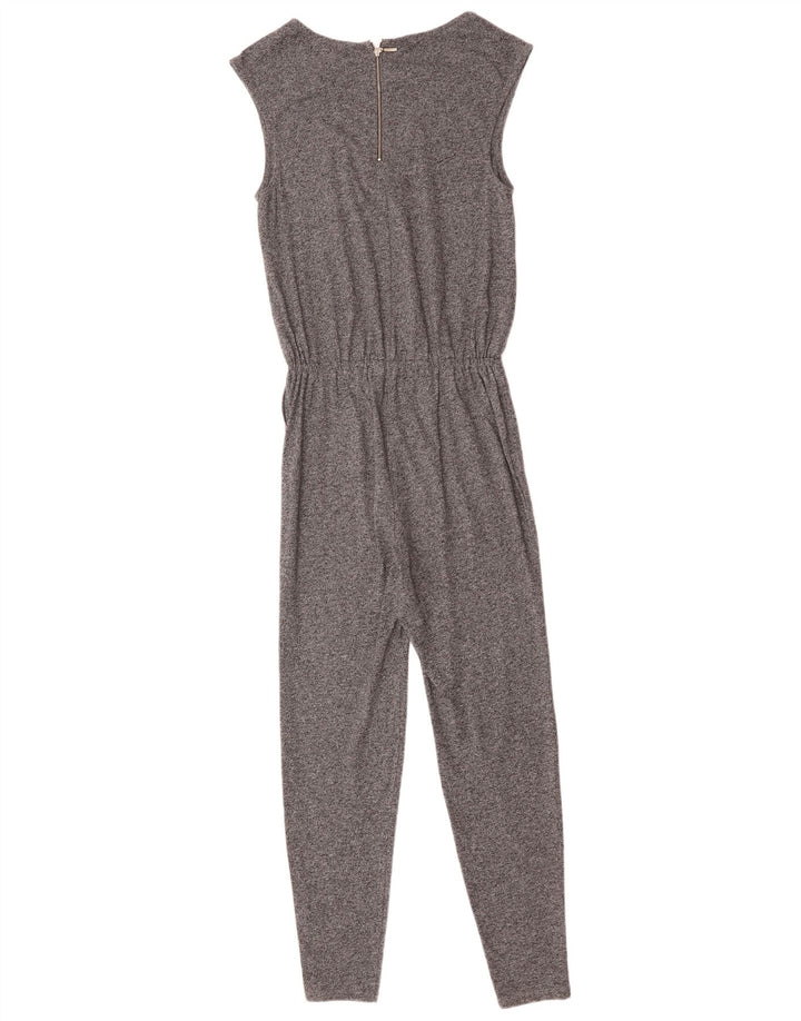 BENETTON Damen-Overall, ärmellos, Gr. 6, XS, grau gefleckte Baumwolle