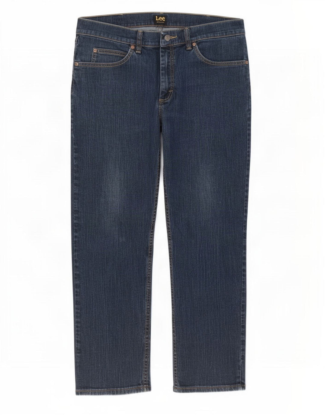 Lee Herren Straight Jeans W36 L29 Blaue Baumwolle
