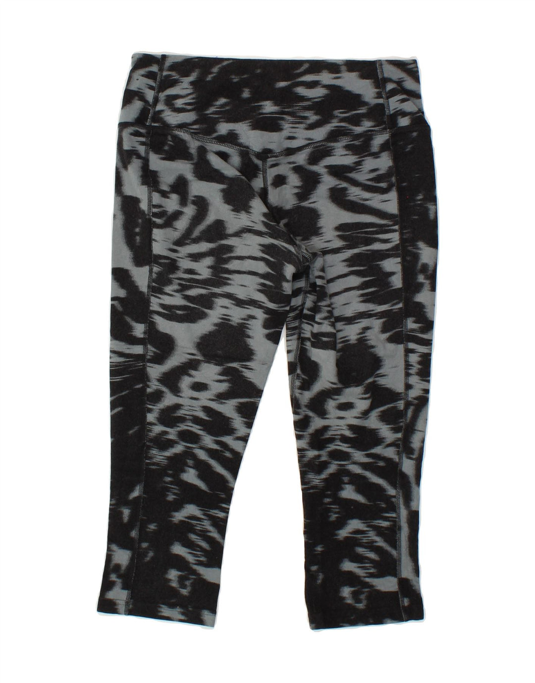 NIKE Womens Capri Leggings UK 10 Small Black Tie Dye Cotton Vintage Nike and Second-Hand Nike from Messina Hembry 