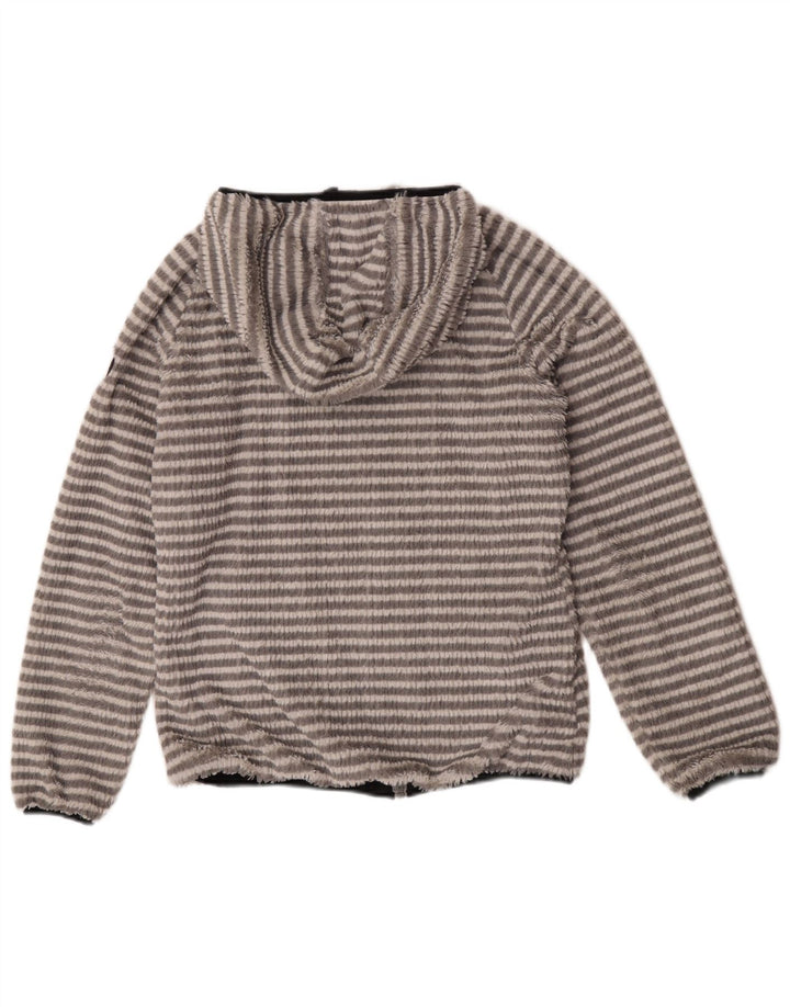 Mistral Damen-Fleecejacke mit Kapuze, UK 14, mittelgrau gestreift, Polyester