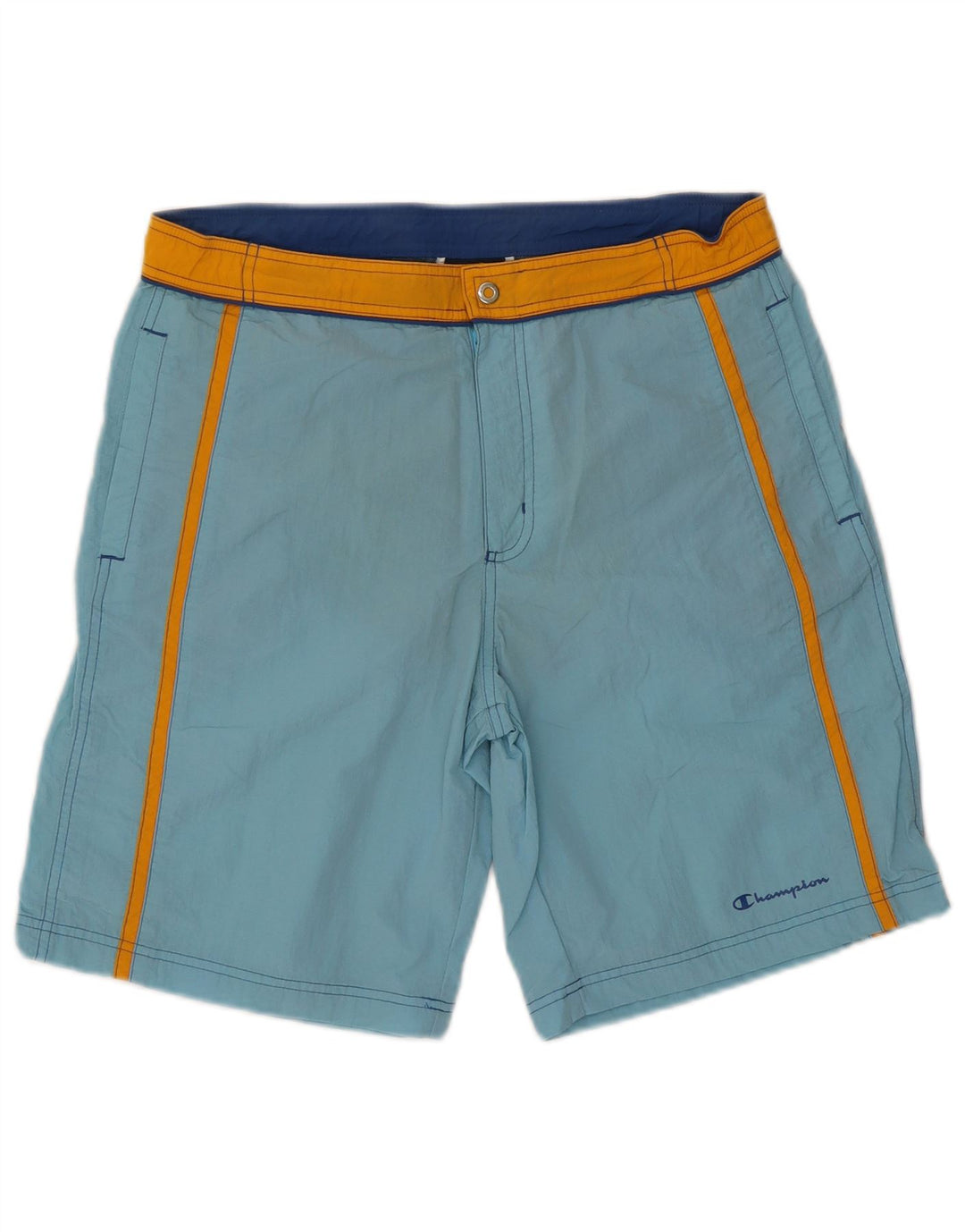 Champion Herren-Badeshorts aus mittelblauem Colourblock-Polyester