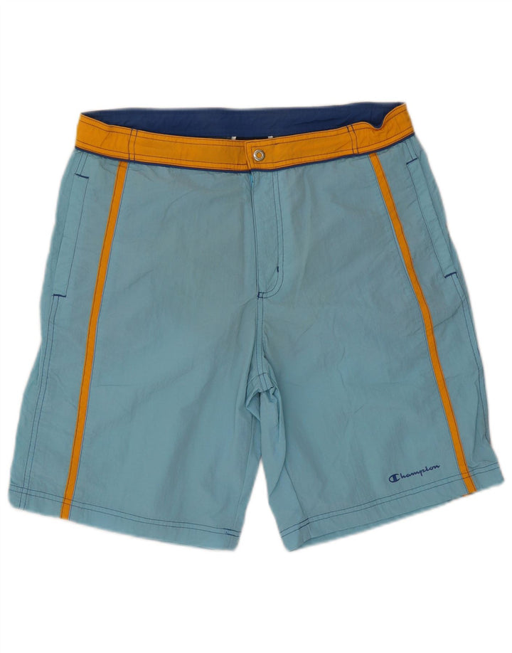 Champion Herren-Badeshorts aus mittelblauem Colourblock-Polyester