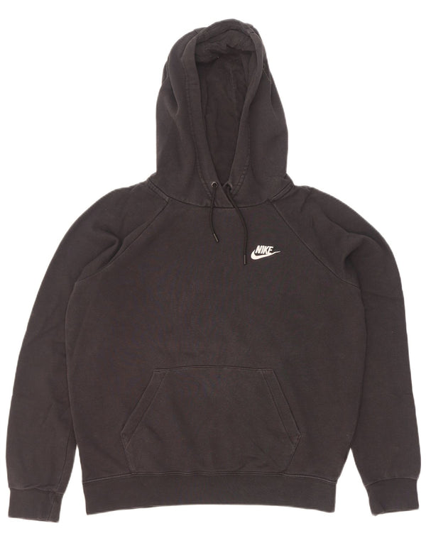 Nike Damen-Pullover mit übergroßem Kapuzenpullover, Gr. 10, Größe S, Schwarz, Baumwolle