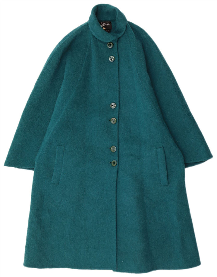 Gallara Damen Übergroßer Mantel IT 42 Mitteltürkisfarbene Alpakawolle