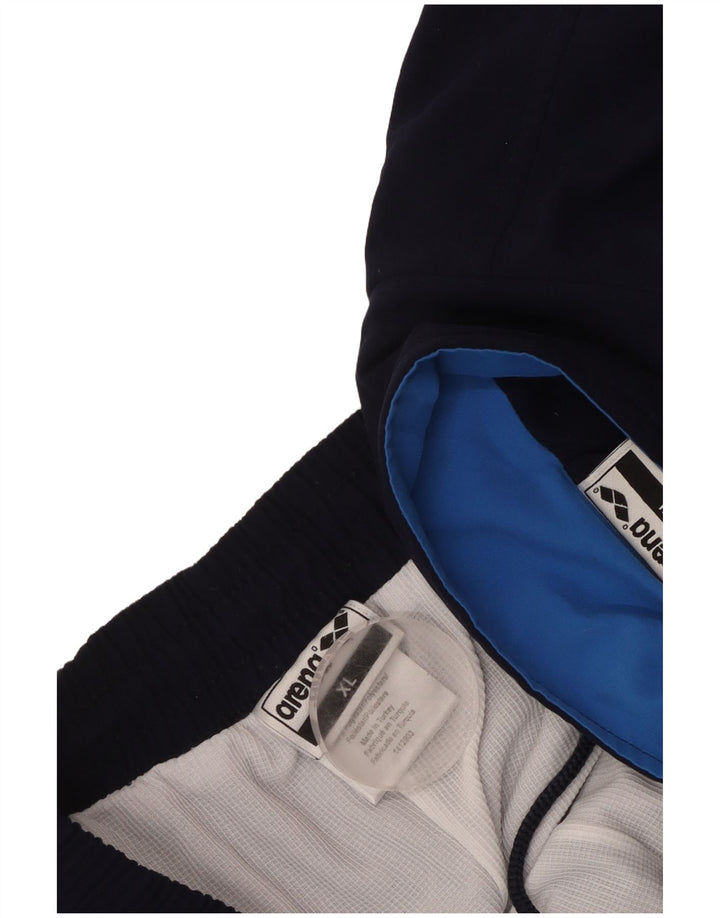 Arena Herren-Trainingsanzug mit Grafik, XL, Marineblau, Farbblock-Polyester