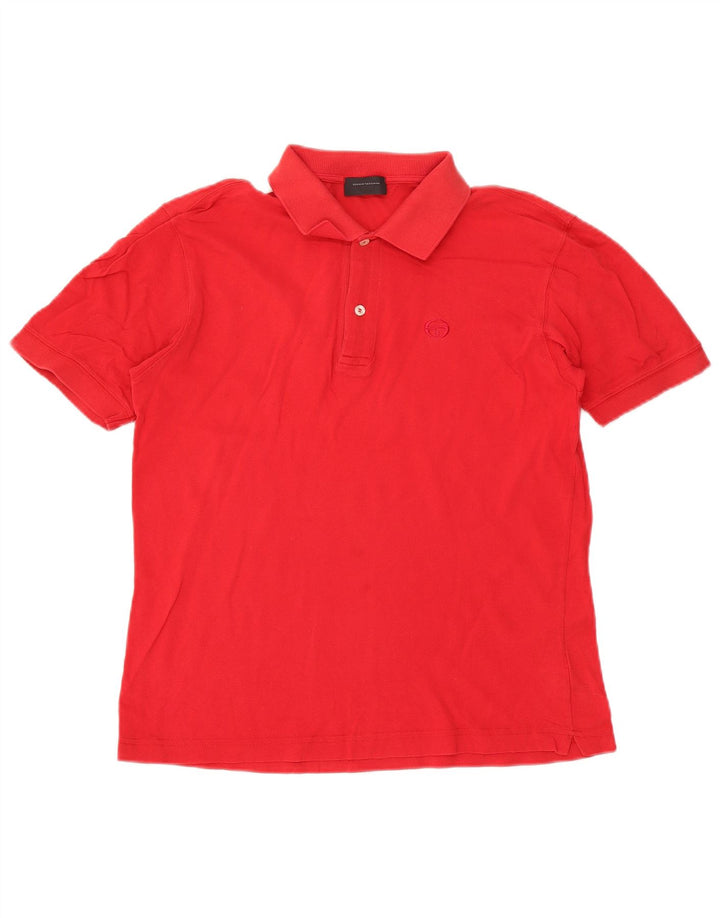 Sergio Tacchini Herren-Poloshirt aus mittelroter Baumwolle