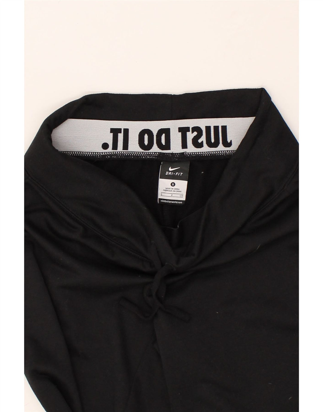 NIKE Womens Dri Fit Capri Tracksuit Trousers UK 10 Small Black Polyester | Vintage Nike | Thrift | Second-Hand Nike | Used Clothing | Messina Hembry 
