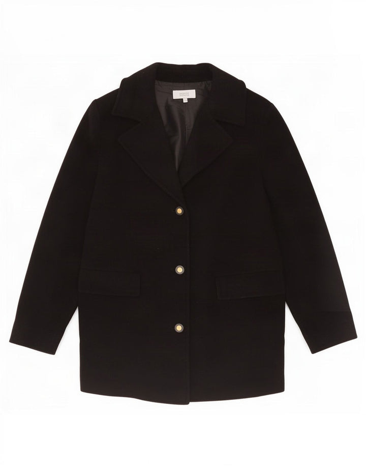 Marks & Spencer Damen-Blazerjacke mit 3 Knöpfen, UK 18, XL, schwarze Wolle