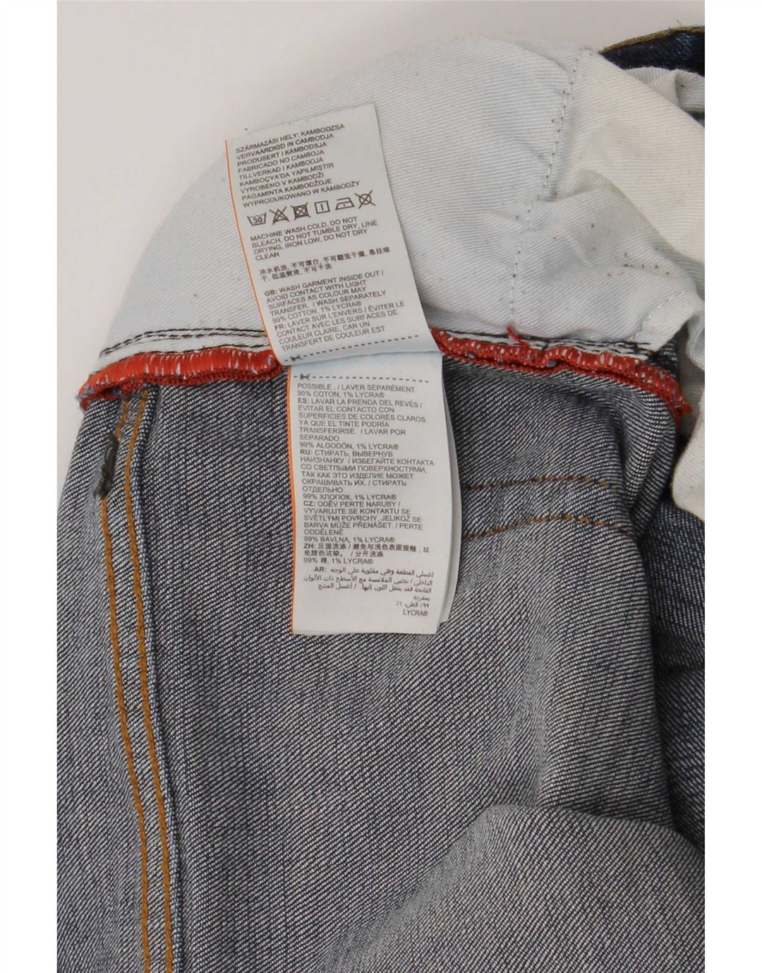 Superdry Herren Straight Jeans W34 L30 Blaue Baumwolle