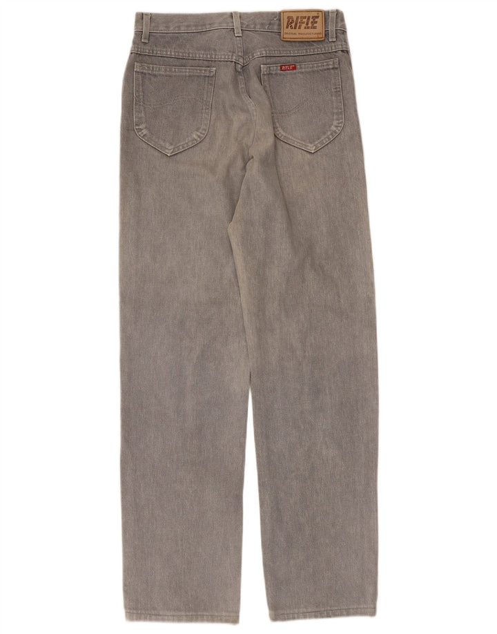 Rifle Herren Straight Jeans W30 L31 Graue Baumwolle