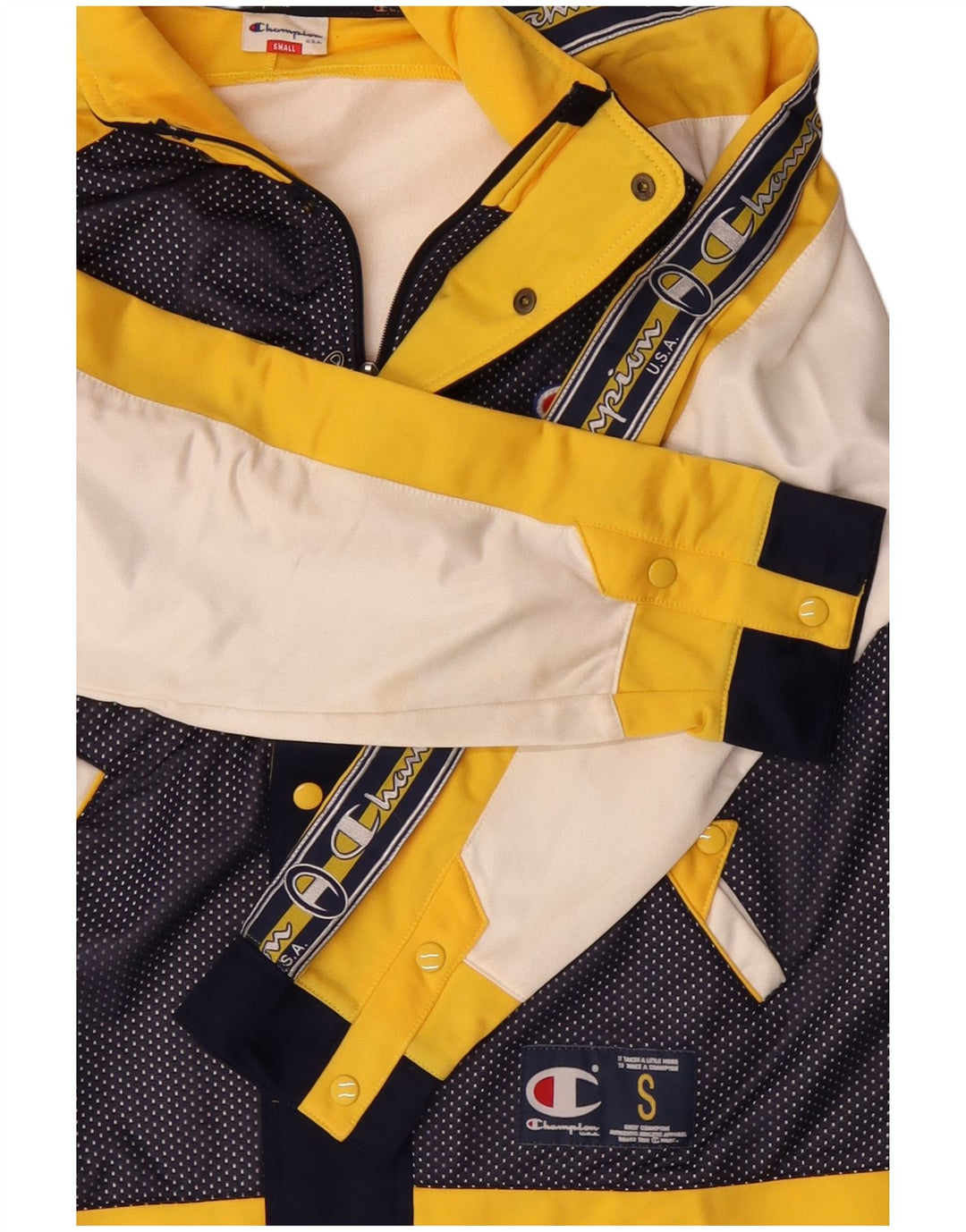 Champion Herren-Trainingsanzug mit lockerer Passform, Jacke, Größe S, Marineblau, Farbblock