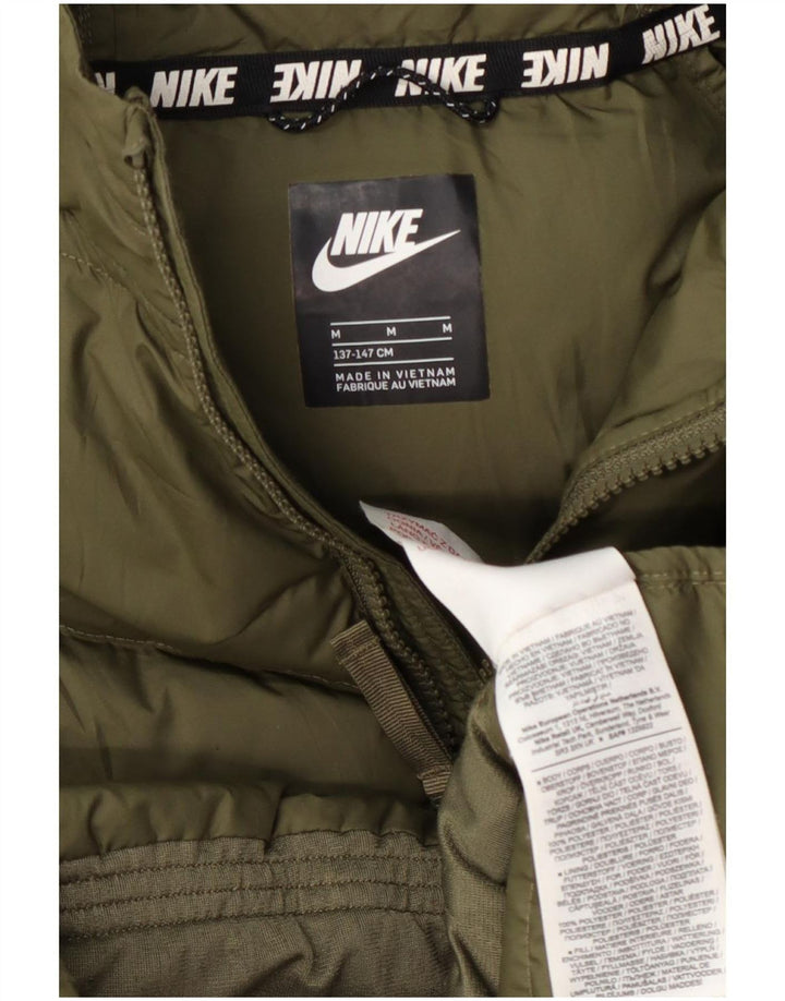 Nike Jungen-Jacke mit Kapuze, gepolstert, 10–11 Jahre, Mittel-Khaki, Polyester