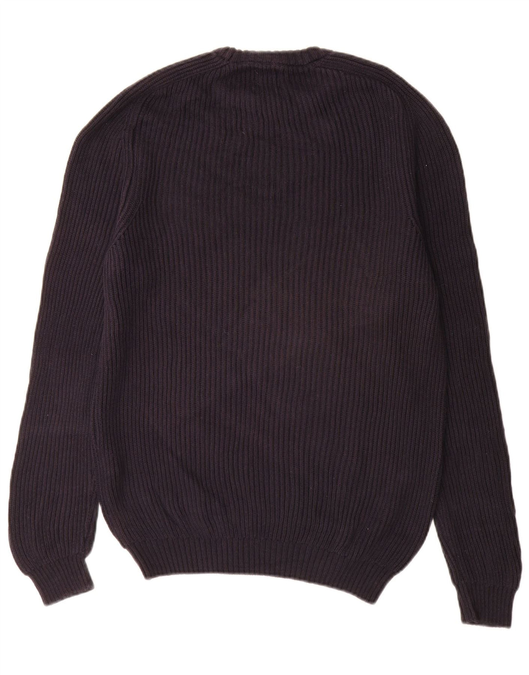 Zara Herren-Pullover mit Rundhalsausschnitt, mittlere marineblaue Baumwolle